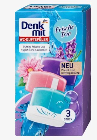 Denkmit WC bloks Frische Trio ar ziedu smaržu 3 gb